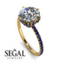 Double Hidden Halo Diamond Engagement Ring - Angelina No. 61 image 2