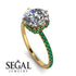Double Hidden Halo Diamond Engagement Ring - Angelina No. 16 image 2