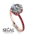 Double Hidden Halo Diamond Engagement Ring - Angelina No. 47 image 2