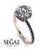 Double Hidden Halo Diamond Engagement Ring - Angelina No. 62 image 2