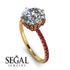 Double Hidden Halo Diamond Engagement Ring - Angelina No. 46 image 2