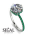 Double Hidden Halo Diamond Engagement Ring - Angelina No. 18 image 2