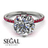 Double Hidden Halo Diamond Engagement Ring - Angelina No. 48 image 3