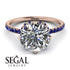 Double Hidden Halo Diamond Engagement Ring - Angelina No. 62 image 3