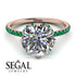 Double Hidden Halo Diamond Engagement Ring - Angelina No. 17 image 3