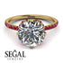 Double Hidden Halo Diamond Engagement Ring - Angelina No. 46 image 3