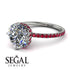 Double Hidden Halo Diamond Engagement Ring - Angelina No. 48 image 10