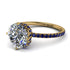 Double Hidden Halo Diamond Engagement Ring - Angelina No. 61 image 1