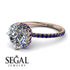 Double Hidden Halo Diamond Engagement Ring - Angelina No. 62 image 10