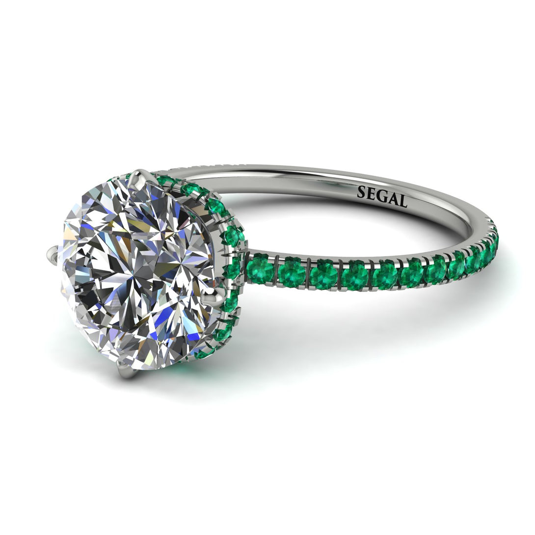 Double Hidden Halo Diamond Engagement Ring - Angelina No. 18