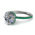 Double Hidden Halo Diamond Engagement Ring - Angelina No. 18 image 1