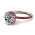 Double Hidden Halo Diamond Engagement Ring - Angelina No. 47 image 1