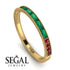 Emerald Cut Emerald Milgrain Eternity Ring - Teagan No. 49 image 10
