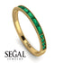 Emerald Cut Emerald Milgrain Eternity Ring - Teagan No. 19 image 10