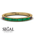 Emerald Cut Emerald Milgrain Eternity Ring - Teagan No. 64 image 2