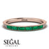 Emerald Cut Emerald Milgrain Eternity Ring - Teagan No. 5 image 2