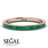 Emerald Cut Emerald Milgrain Eternity Ring - Teagan No. 20 image 2