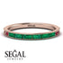 Emerald Cut Emerald Milgrain Eternity Ring - Teagan No. 50 image 2