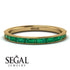 Emerald Cut Emerald Milgrain Eternity Ring - Teagan No. 19 image 2