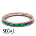 Emerald Cut Emerald Milgrain Eternity Ring - Teagan No. 65 image 3