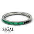 Emerald Cut Emerald Milgrain Eternity Ring - Teagan No. 36 image 3