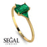 Emerald Cut Emerald With Triangles Ring - Remi No. 19 image 2