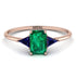 Emerald Cut Emerald With Triangles Ring - Remi No. 65 image 1