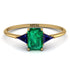 Emerald Cut Emerald With Triangles Ring - Remi No. 64 image 1