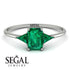 Emerald Cut Emerald With Triangles Ring - Remi No. 21 image 4