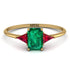 Emerald Cut Emerald With Triangles Ring - Remi No. 49 image 1
