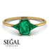 Emerald Cut Emerald With Triangles Ring - Remi No. 19 image 4