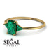 Emerald Cut Emerald With Triangles Ring - Remi No. 19 image 3