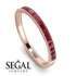 Emerald Cut Ruby Milgrain Eternity Ring - Teagan No. 56 image 10
