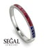Emerald Cut Ruby Milgrain Eternity Ring - Teagan No. 72 image 10