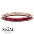 Emerald Cut Ruby Milgrain Eternity Ring - Teagan No. 56 image 2