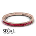 Emerald Cut Ruby Milgrain Eternity Ring - Teagan No. 56 image 3