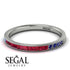 Emerald Cut Ruby Milgrain Eternity Ring - Teagan No. 72 image 3