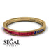 Emerald Cut Ruby Milgrain Eternity Ring - Teagan No. 70 image 3