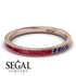 Emerald Cut Ruby Milgrain Eternity Ring - Teagan No. 71 image 3