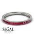 Emerald Cut Ruby Milgrain Eternity Ring - Teagan No. 57 image 3