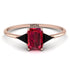 Emerald Cut Ruby With Triangles Ring - Remi No. 41 image 1