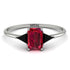 Emerald Cut Ruby With Triangles Ring - Remi No. 42 image 1