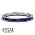 Emerald Cut Sapphire Milgrain Eternity Ring - Teagan No. 75 image 2