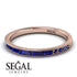 Emerald Cut Sapphire Milgrain Eternity Ring - Teagan No. 74 image 3