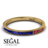 Emerald Cut Sapphire Milgrain Eternity Ring - Teagan No. 58 image 3