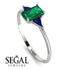 Emerald Cut Emerald With Triangles Ring - Remi No. 66 image 2