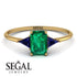 Emerald Cut Emerald With Triangles Ring - Remi No. 64 image 4