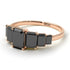 Emerald Cut Black Diamond Geometrical Ring - Briella No. 38 image 4