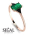 Emerald Cut Emerald With Triangles Ring - Remi No. 35 image 2
