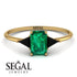 Emerald Cut Emerald With Triangles Ring - Remi No. 34 image 4